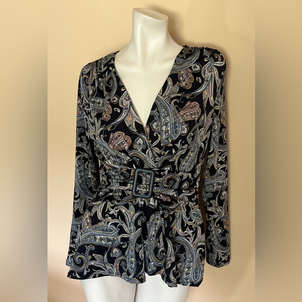 VENUS Paisley Long Sleeve Top